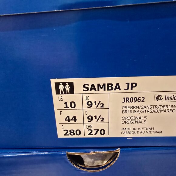 Men's adidas Samba JP JR0962 Preloved Brown / Sand Strata / Dark Brown SIZE 10 - Picture 9 of 16